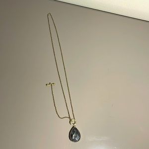 Long stone necklace